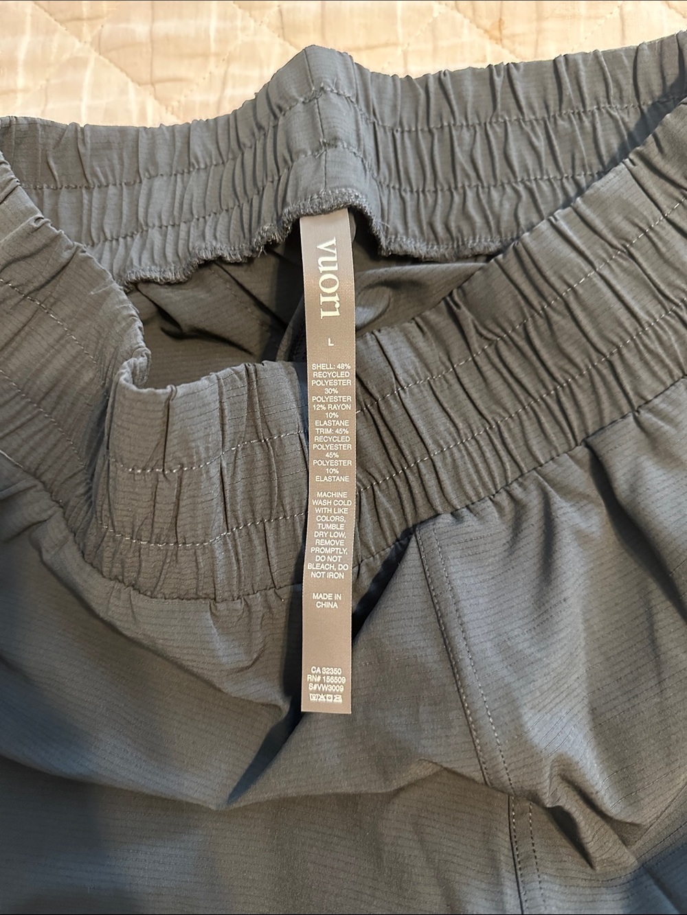 Vuori Navy Athletic Cardiff Shorts with White Trim - Picture 3 of 4